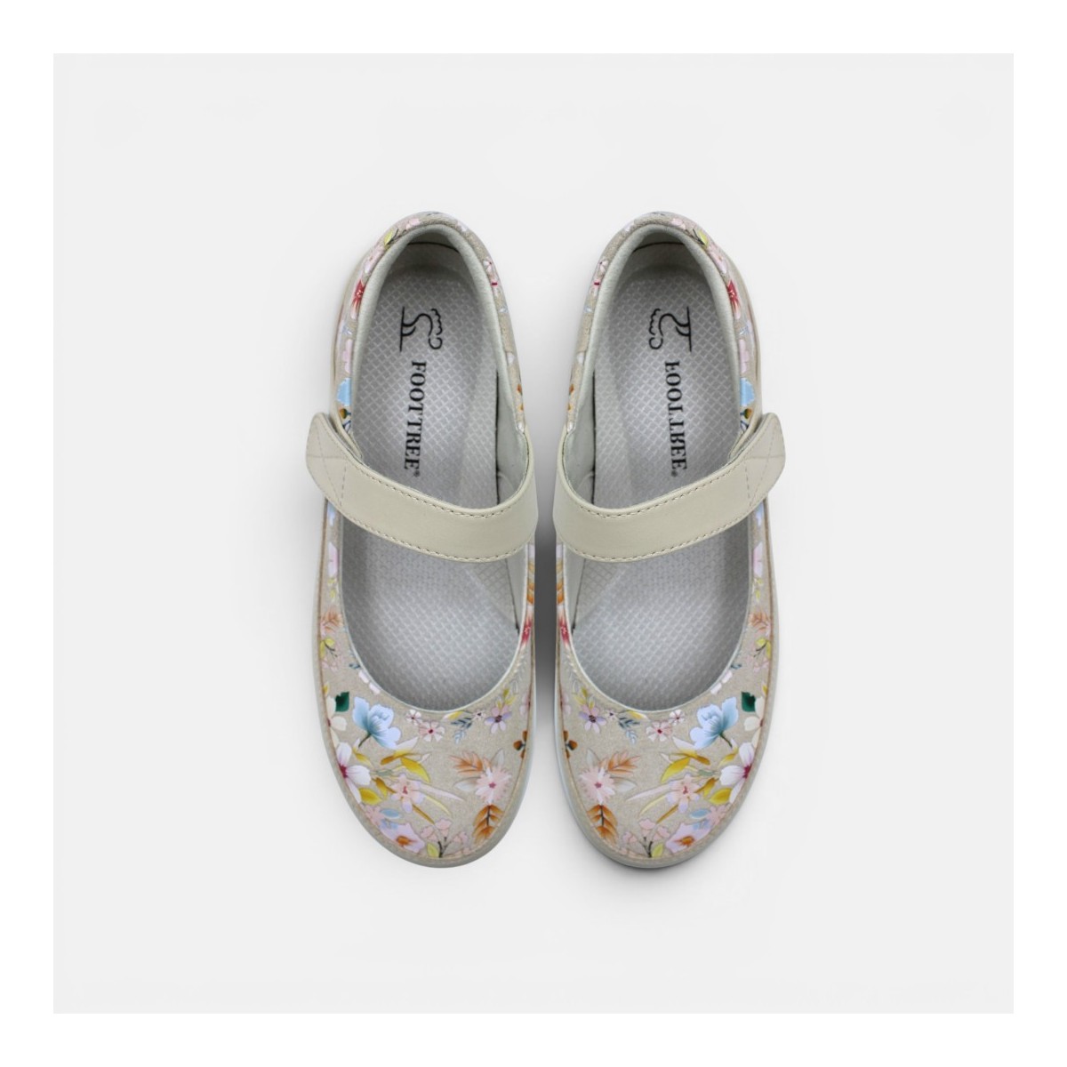 Gala Mary Janes - Floral Beige