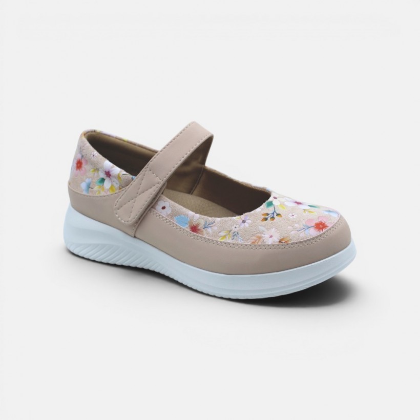 Gala Mary Janes - Floral Pink