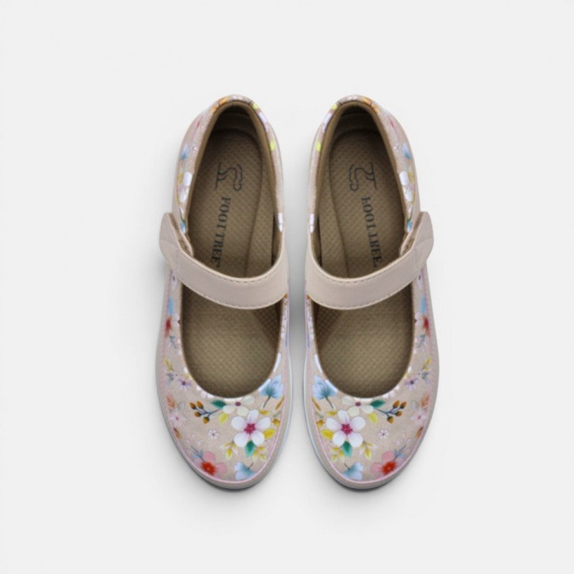 Gala Mary Janes - Floral Pink