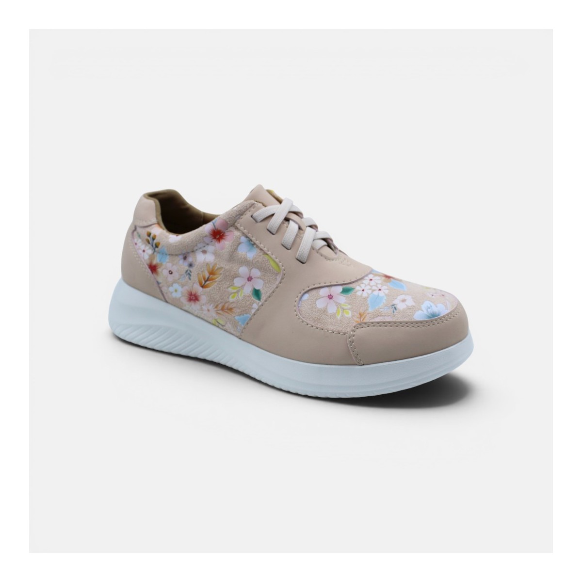 Viral Wide Fit Slip-ons - Floral Pink