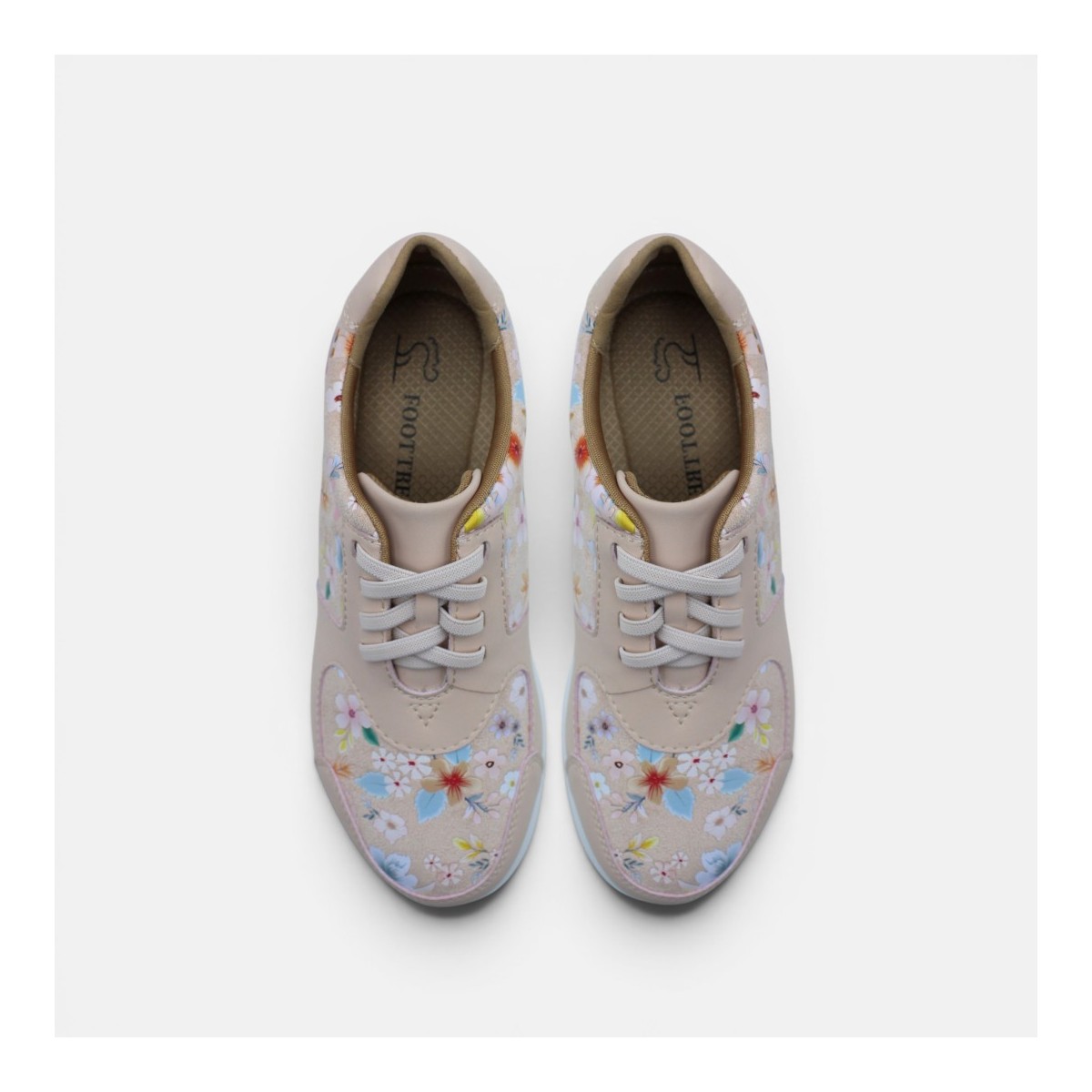 Viral Wide Fit Slip-ons - Floral Pink