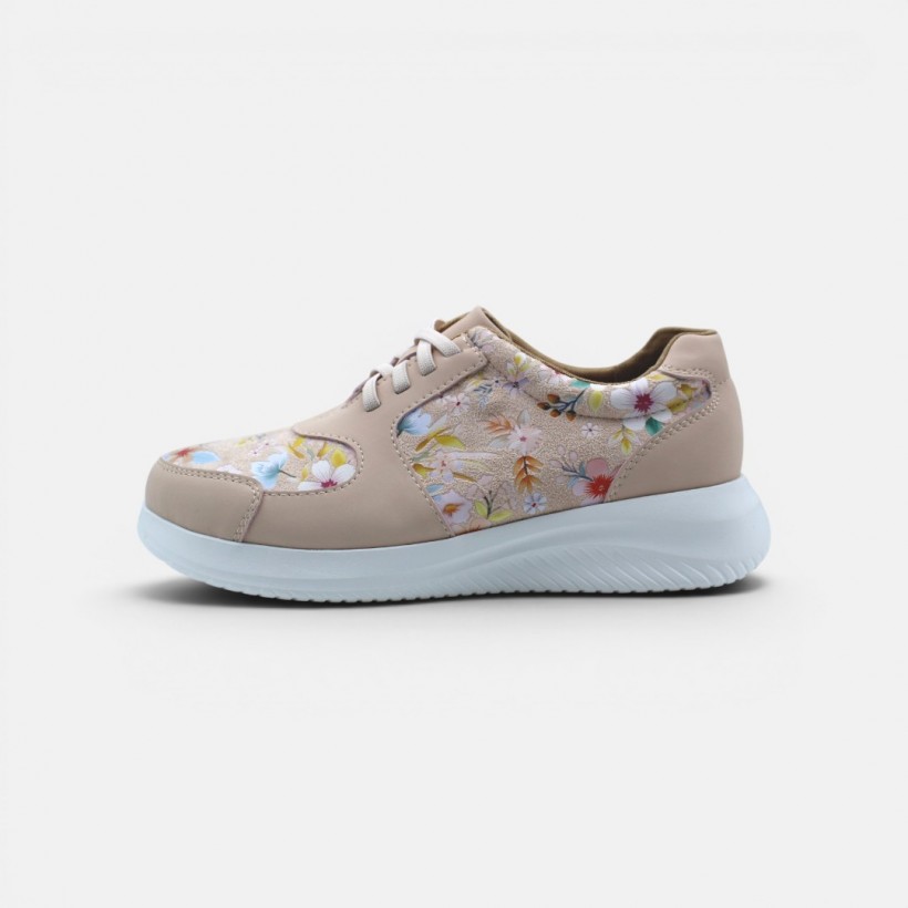 Viral Wide Fit Slip-ons - Floral Pink