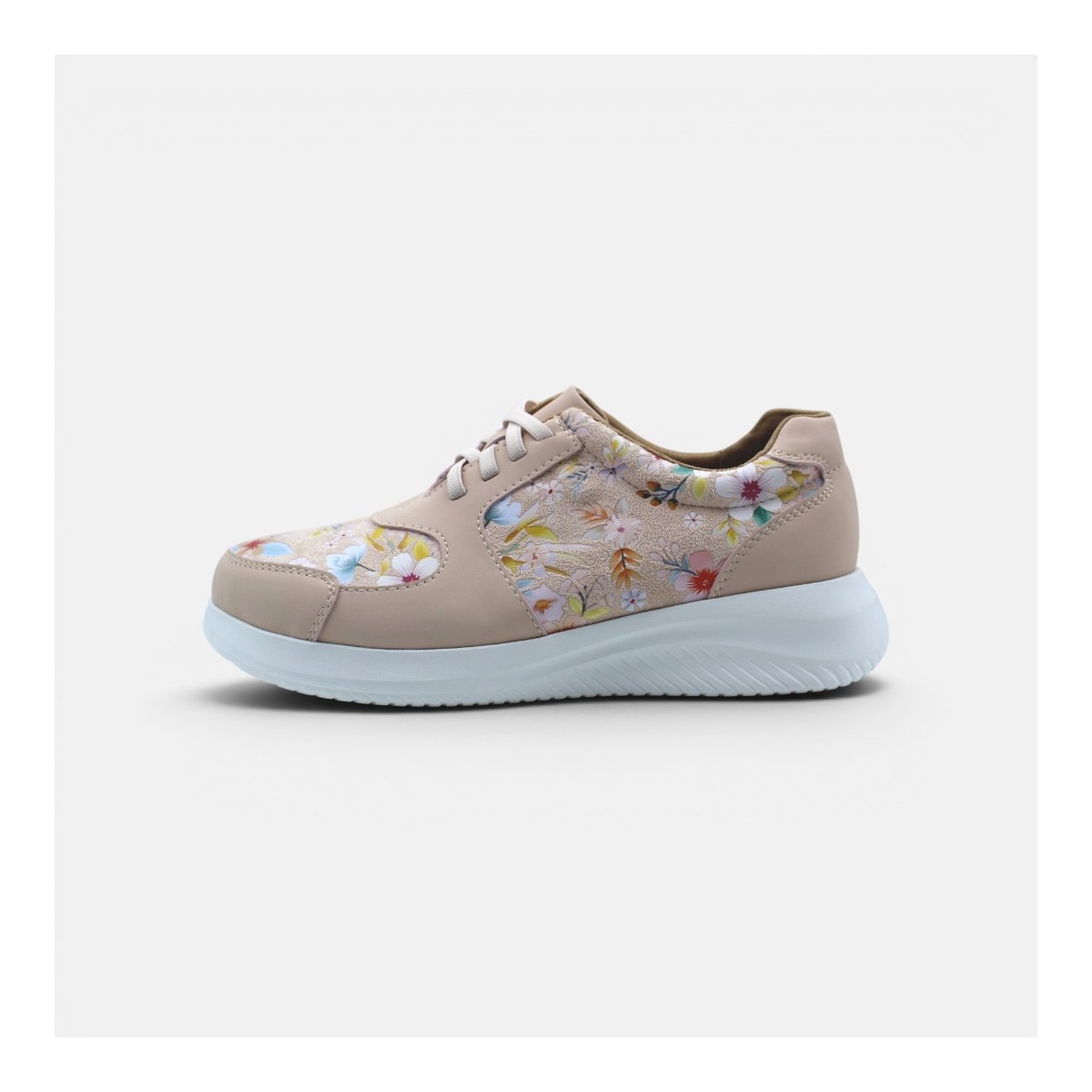 Viral Wide Fit Slip-ons - Floral Pink