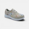 Viral Wide Fit Slip-ons - Floral Beige