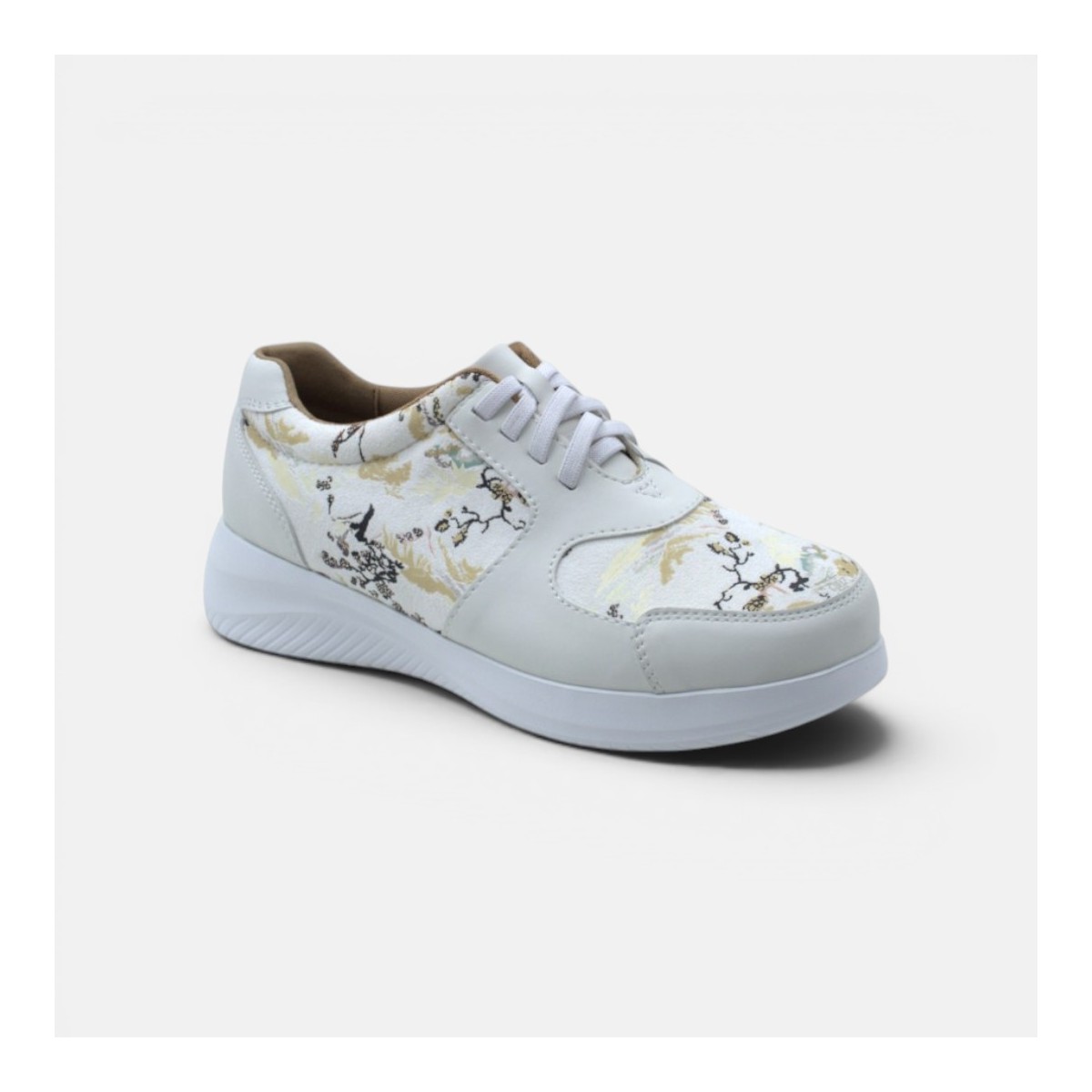 Vira Wide Fit Slip-ons - Kimono White