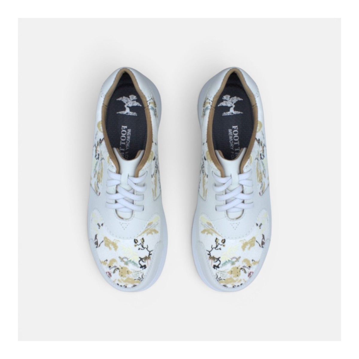Vira Wide Fit Slip-ons - Kimono White