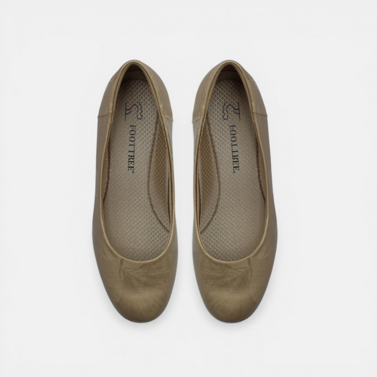 Sylva Low Heel Pumps - Gold Floral