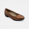 Sylva Low Heel Pumps - Brown Floral