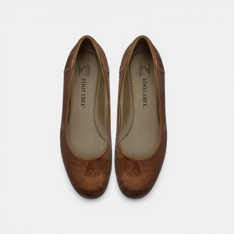 Sylva Low Heel Pumps - Brown Floral