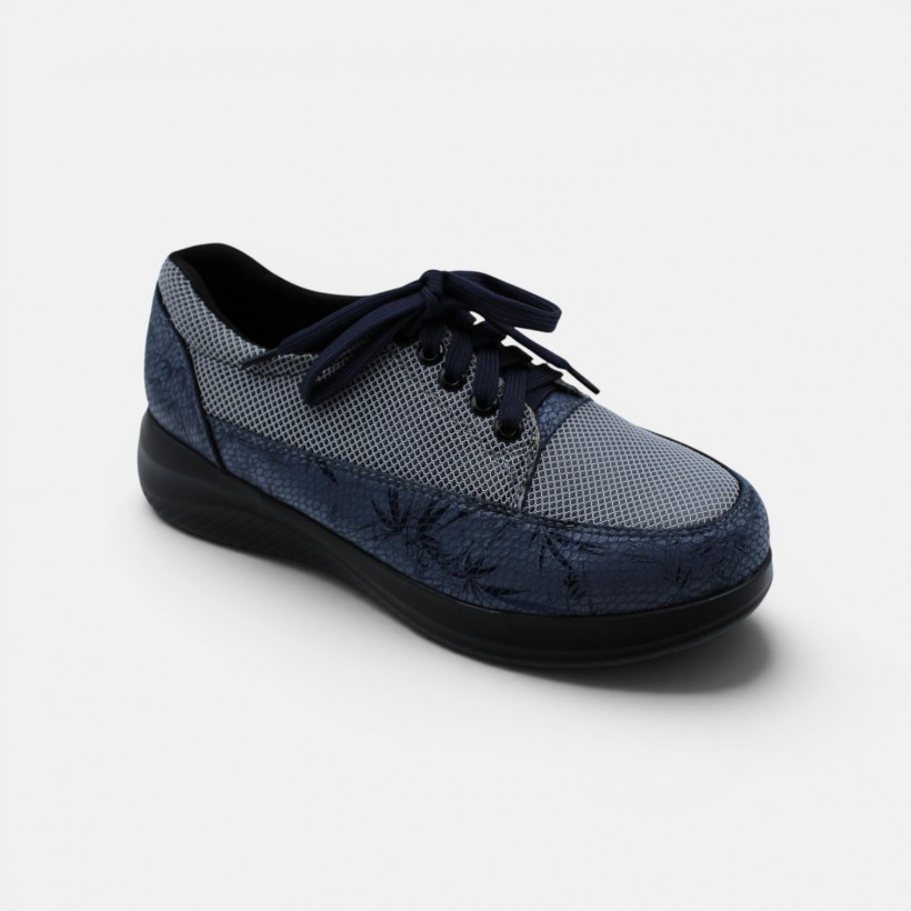 Aren Two Tone Laced Shoes - Navy
