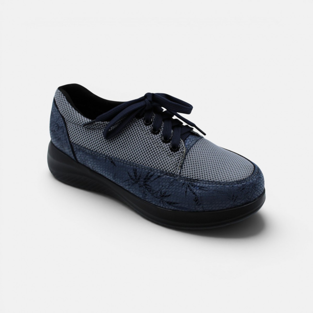 Aren Two Tone Laced Shoes - Navy