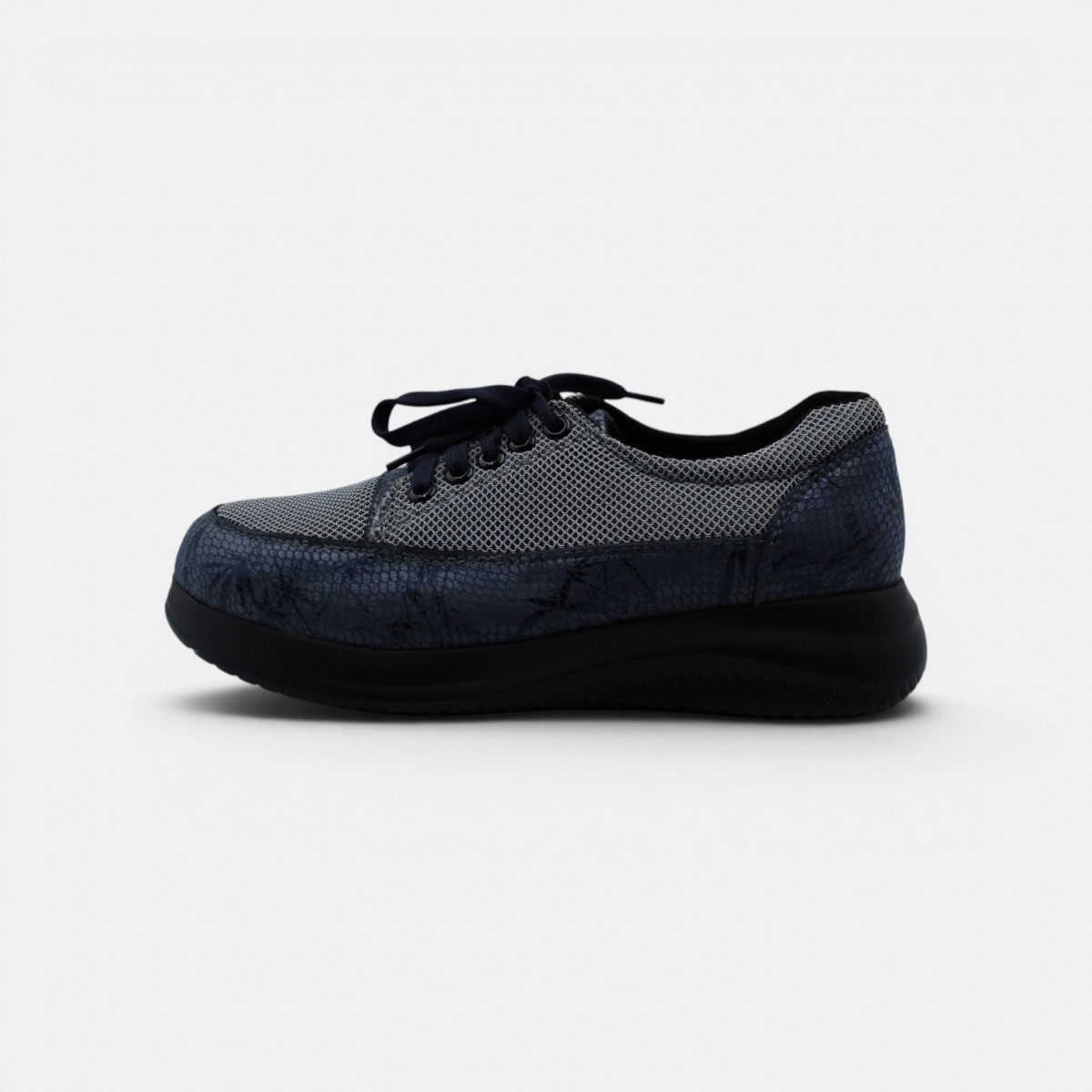 Aren Two Tone Laced Shoes - Navy