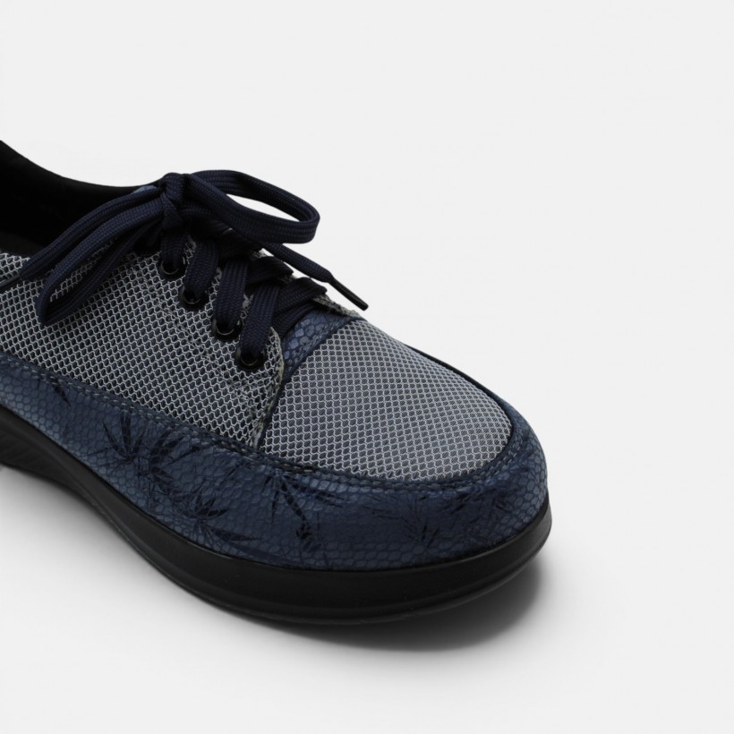Aren Two Tone Laced Shoes - Navy