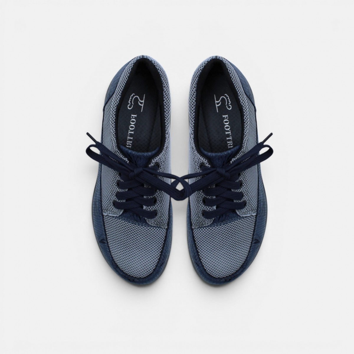 Aren Two Tone Laced Shoes - Navy