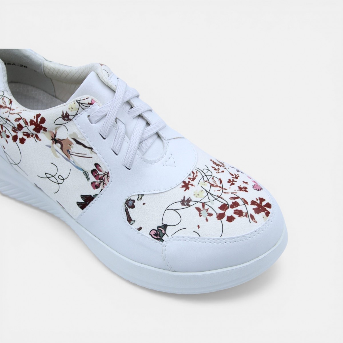 Vira Wide Fit Slip-ons - Floral White